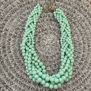 Elegant Mint Green Beaded Necklace